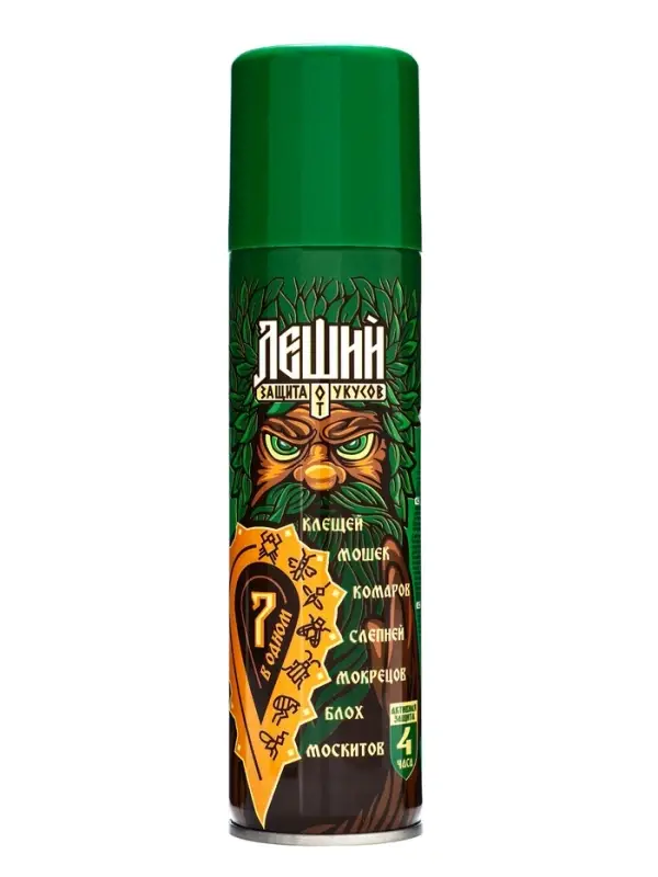 Аэрозоль Репеллент &laquo;Леший&raquo;, 7 в1, от клещей, мошки, комаров, слепней, мокрецов, блох, 150 мл