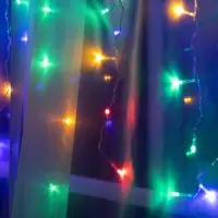Гирлянда &laquo;Занавес&raquo; 1.5&times;1 м, IP20, прозрачная нить, 180 LED, свечение мульти, 8 режимов, 220 В