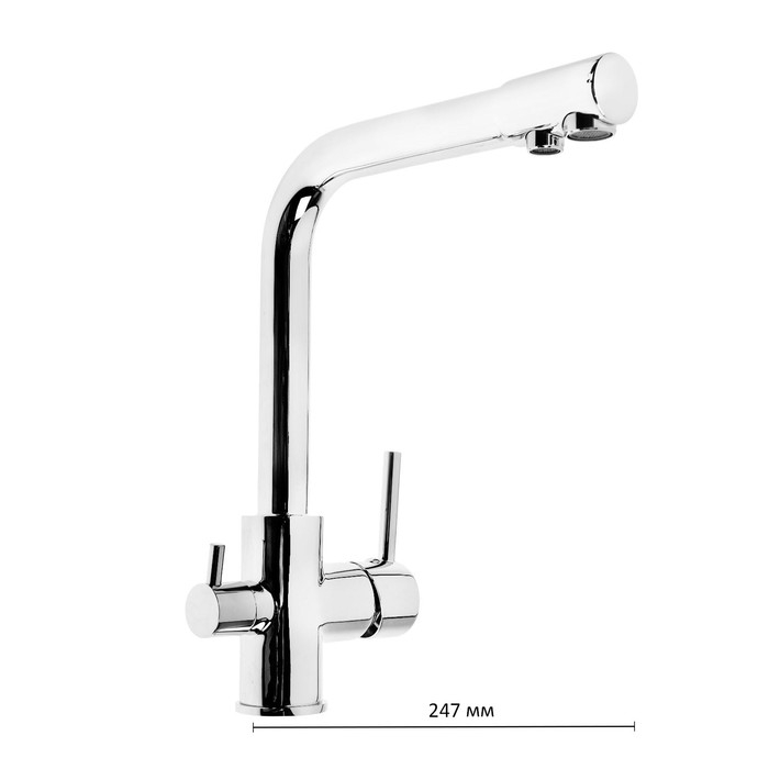 Смеситель для кухни Accoona А5179-4, с краном для питьевой воды, однорычажный, хром Смеситель для кухни Accoona А5179-4, с краном для питьевой воды, однорычажный, хром