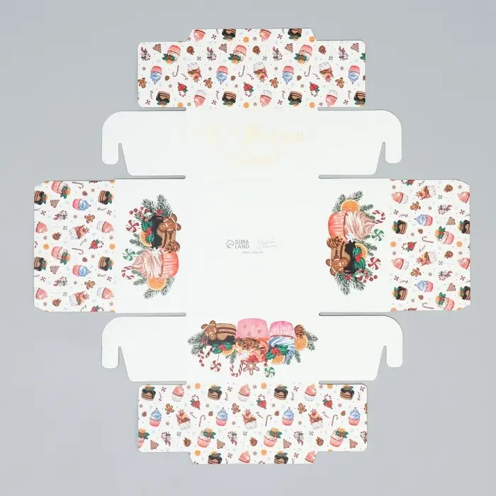 Коробка для кондитерских изделий с пластиковой крышкой «С Новым годом», 12 х 6 х 11.5 см Коробка для кондитерских изделий с пластиковой крышкой «С Новым годом», 12 х 6 х 11.5 см