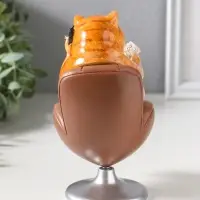 Сувенир полистоун лак "Пухлый кот - решала, в кожаном кресле" крутится 10,5х8,7х16 см