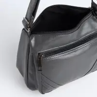 Сумка женская кросс-боди на молнии, 20&times;8.5&times;15 см, серая