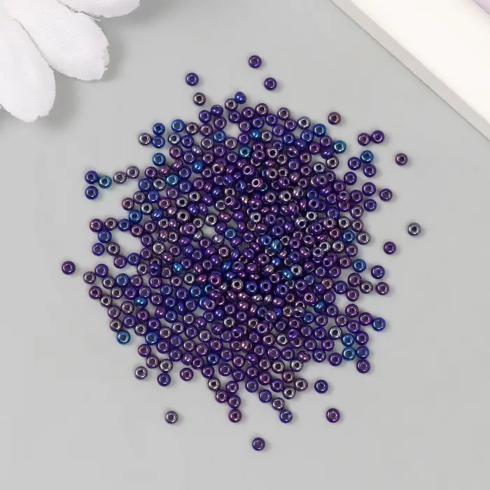 Бисер Чехия  Бисер Чехия "GAMMA" круглый "1"  10/0   5гр  (A027 синий/меланж)