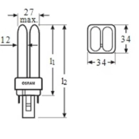 Лампа люминесцентная КЛЛ OSRAM CFL DULUX D 18W/840 G24D-2 (122958)