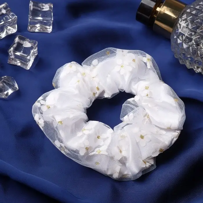 Резинка для волос Резинка для волос "Орбита" нежность ромашки, 11 см, белый