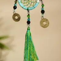 Брелок &laquo;Ловец снов&raquo;, 4&times;15 см, жёлто-голубой