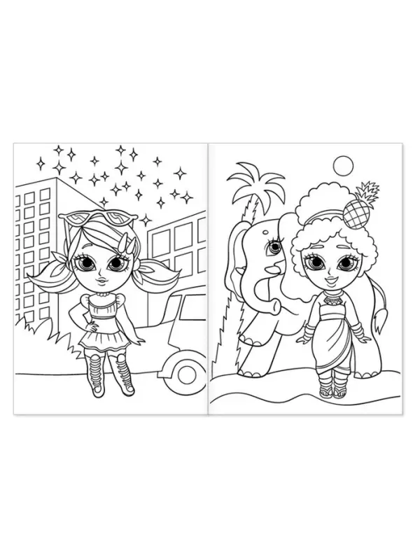 Раскраска для девочек &laquo;Модные куколки&raquo;, А4