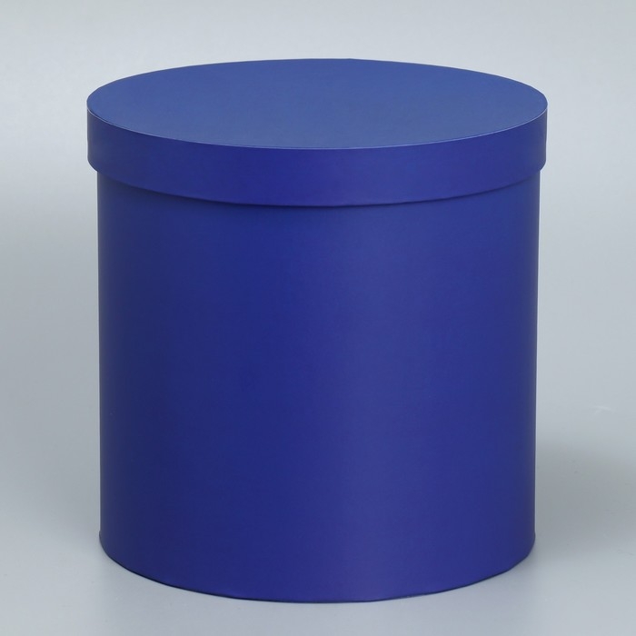 Коробка подарочная круглая, упаковка, «Синий бархат», 15 х 15 х 15 см