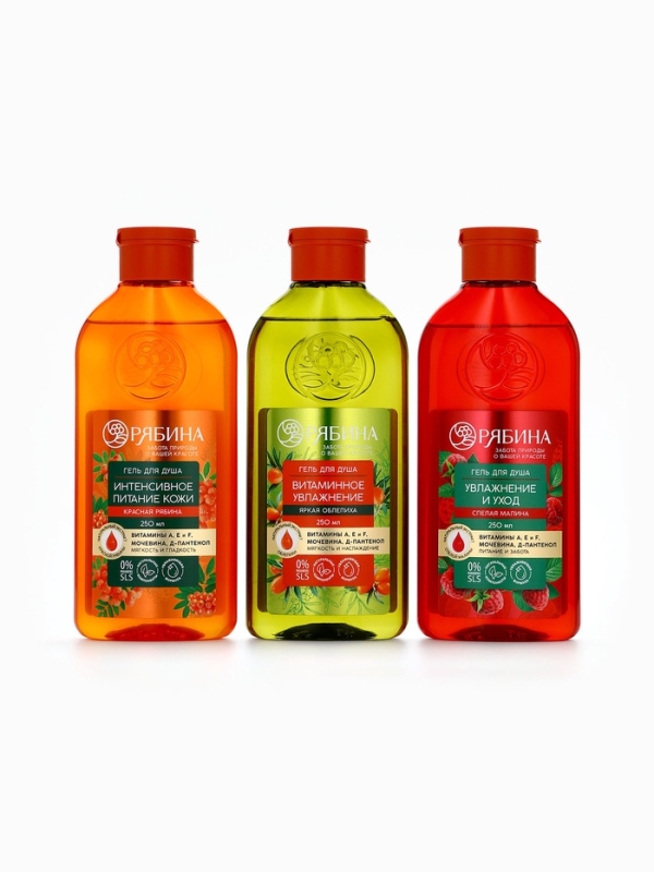 Гель для душа, интенсивное питание кожи, аромат рябины, 250 мл, Рябина Гель для душа, интенсивное питание кожи, аромат рябины, 250 мл, Рябина