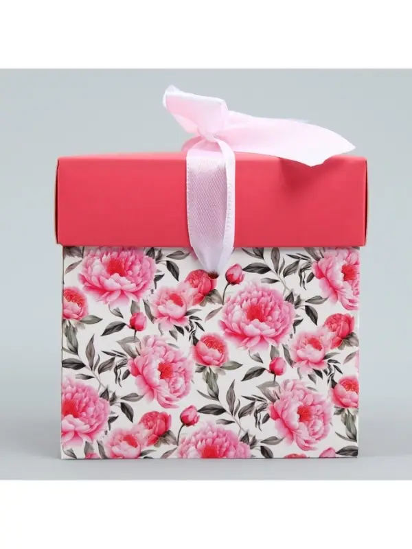 Коробка подарочная складная, упаковка, &laquo;С 8 марта&raquo;, 10&times;10&times;10 см