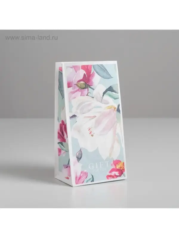 Пакет подарочный без ручек &laquo;Gift for you&raquo;, 10 х 19.5 х 7 см
