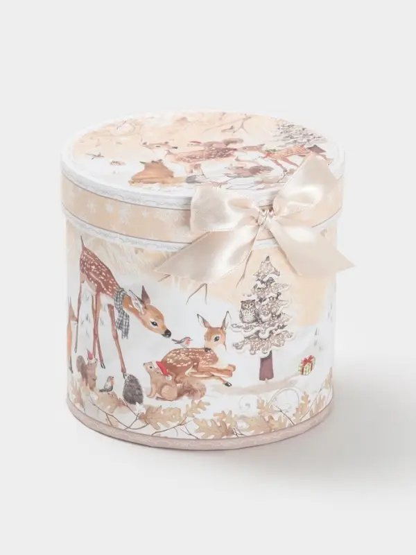 Кружка новогодняя «Лесное чудо», 300 мл, керамика, подарочная упаковка, бежевая