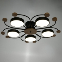 Люстра 1314/5BK LED 120Вт 3000-6000К черный 90х90х15 см BayerLux