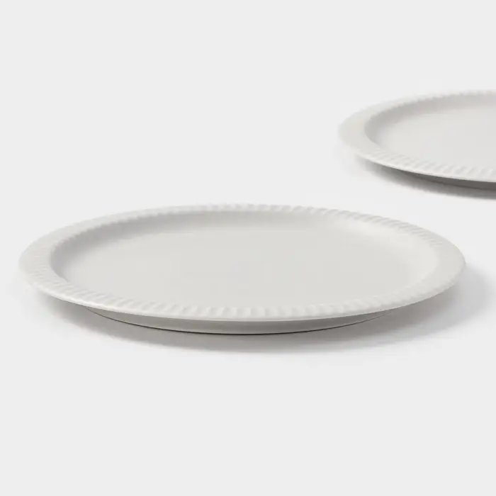 Тарелки Magistro Jarwah Lausanne, d=25 см, обеденные, набор 2 шт., фарфор, серые