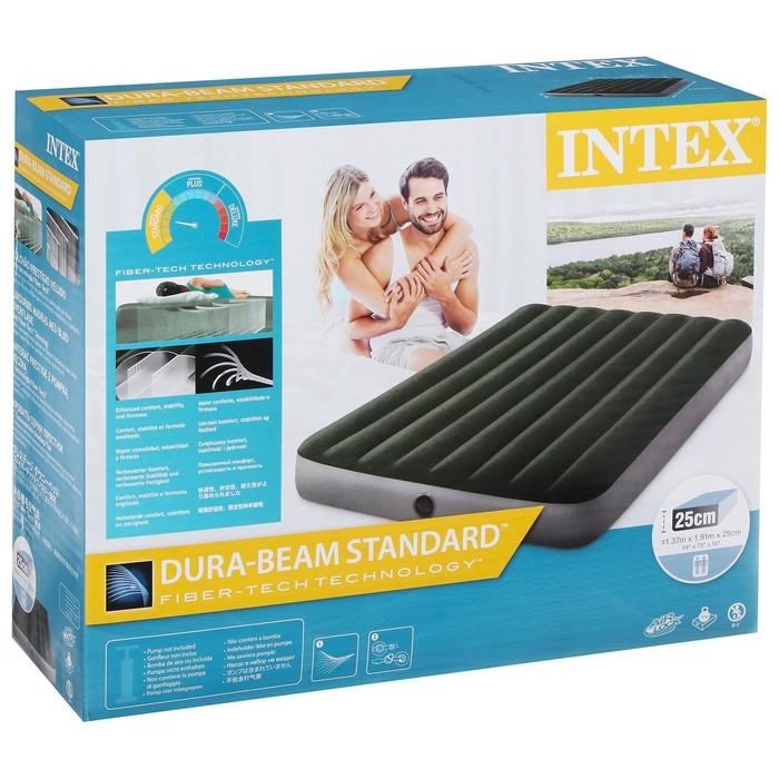 Матрас надувной DURA-BEAM FULL, 137 х 191 х 25 см, 64108 INTEX Матрас надувной DURA-BEAM FULL, 137 х 191 х 25 см, 64108 INTEX