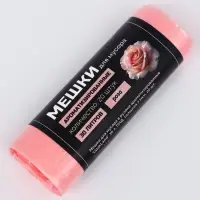 Мешки для мусора ароматизированные 30 л, Роза UpakLand ПНД, толщ 7 мкм, 20 шт.