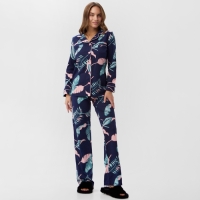 Пижама женская (рубашка и брюки) KAFTAN "Tropical dream" р. 52-54
