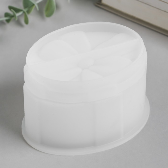 Молд силикон Молд силикон "Шкатулка - бантик овальная" с крышкой 10,4х8х6,8 см