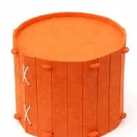Домик для кошек &laquo;Морковка&raquo;, 40&times;30 см, раскладной, войлок, оранжевый
