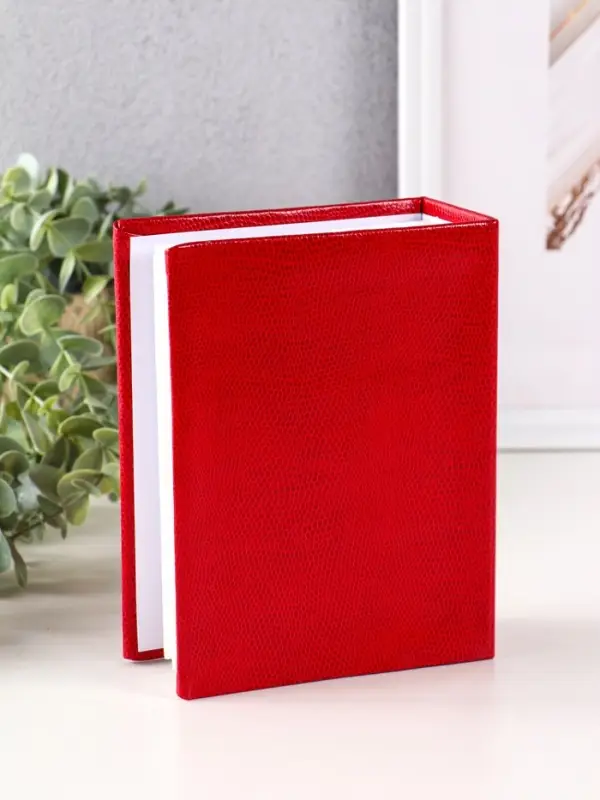 Фотоальбом Делюкс 100 фото, красный,  10X15см, ПП карм.