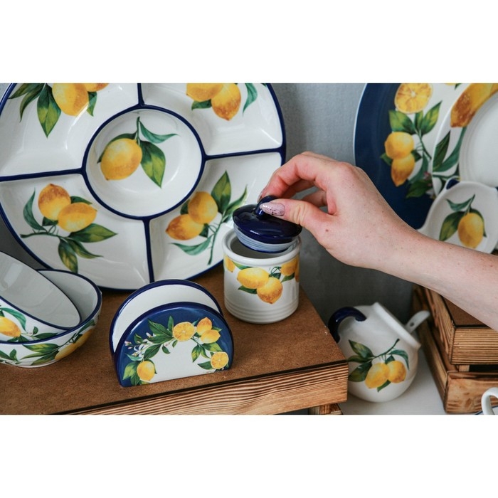 Сахарница Доляна «Лимон», 150 мл, d=7 см Сахарница Доляна «Лимон», 150 мл, d=7 см