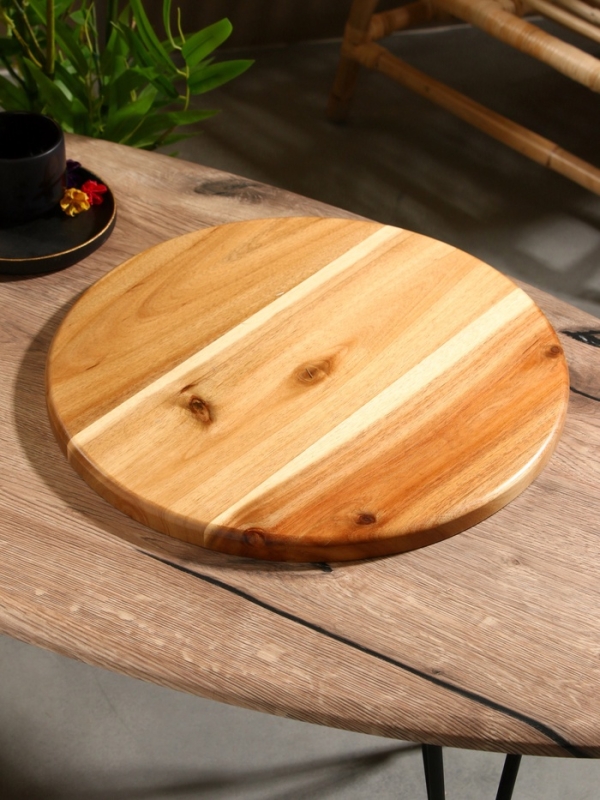 Доска разделочная 40х40х2 см, чайное дерево