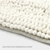 Коврик для дома LaDо́m, букли, плотность 1900 г, 50&times;80 см, белый
