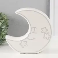 Копилка для денег &laquo;Месяц со звёздами&raquo;, керамика, белый, 20&times;5.5&times;19.8 см