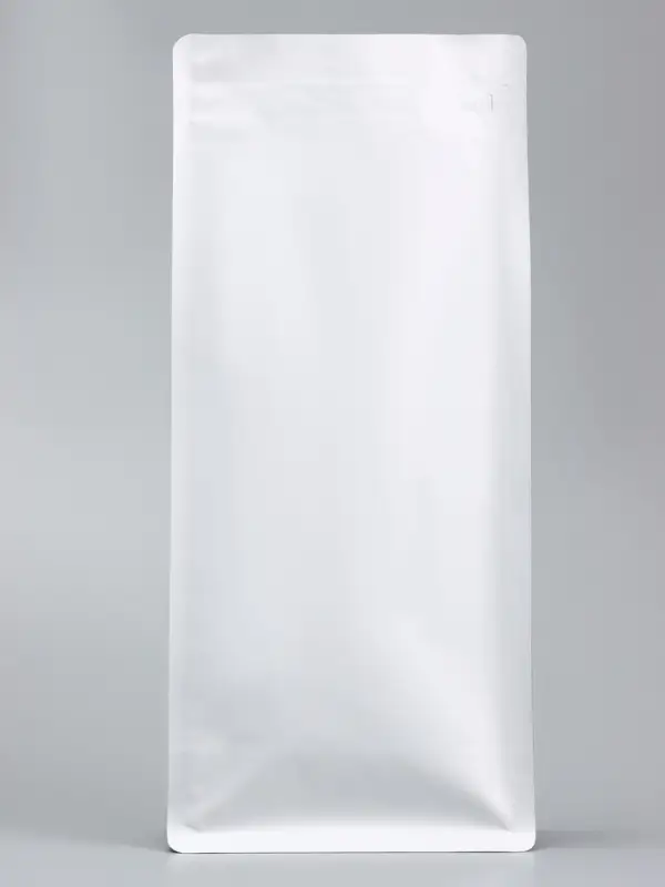 Пакет восьмишовный с отрывным замком, белый, матовый, 34×15 + 7.5 см