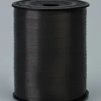 Лента для декора, подарков и шаров, черный, 0.5 см &times; 500 ярдов