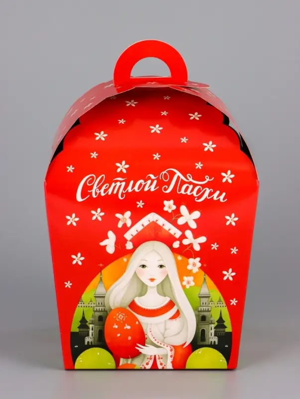 Коробка подарочная пасхальная &laquo;Красна девица&raquo;, 17&times;17&times;26 см