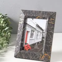 Фоторамка пластик 10х15 см "Гедеон" чёрный с золотом 21х16х2 см