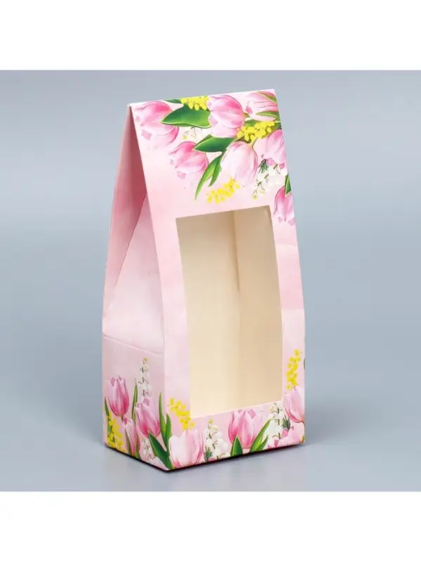 Коробка кондитерская, упаковка, &laquo;8 Марта&raquo;, 9 х 19 х 6 см