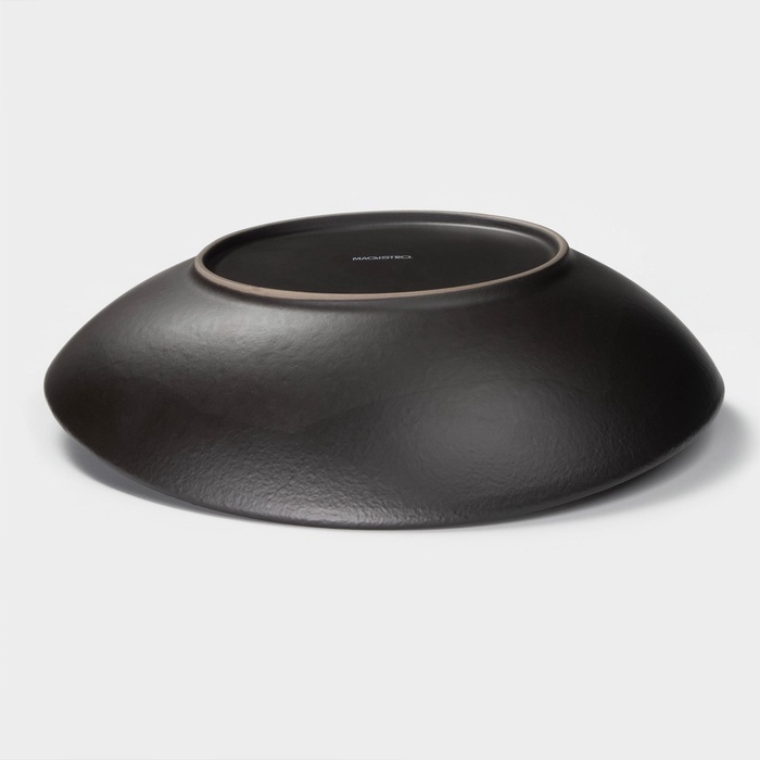 Салатник Magistro Black style, 1,7 л, фарфор, чёрный Салатник Magistro Black style, 1,7 л, фарфор, чёрный