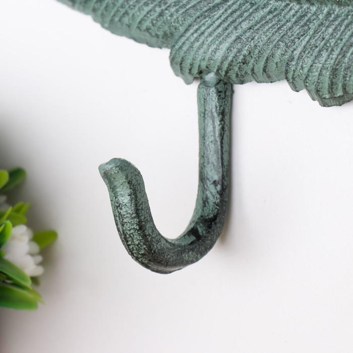 Крючки декоративные чугун Крючки декоративные чугун "Пёрышко" 12х33х4,5 см