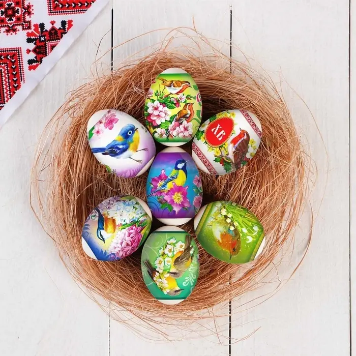 Пасхальная термоусадочная плёнка &laquo;Птички&raquo; на 7 яиц