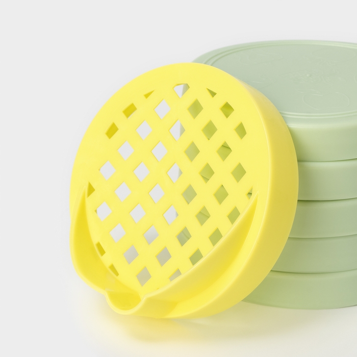 Крышки хозяйственные «Хозяюшкa», 10 шт + сливнaя крышкa, цвет МИКС Крышки хозяйственные «Хозяюшкa», 10 шт + сливнaя крышкa, цвет МИКС