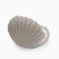 Футляр под кольцо, серьги &laquo;Ракушка&raquo;, бархатный, 6&times;5.5 см, серый