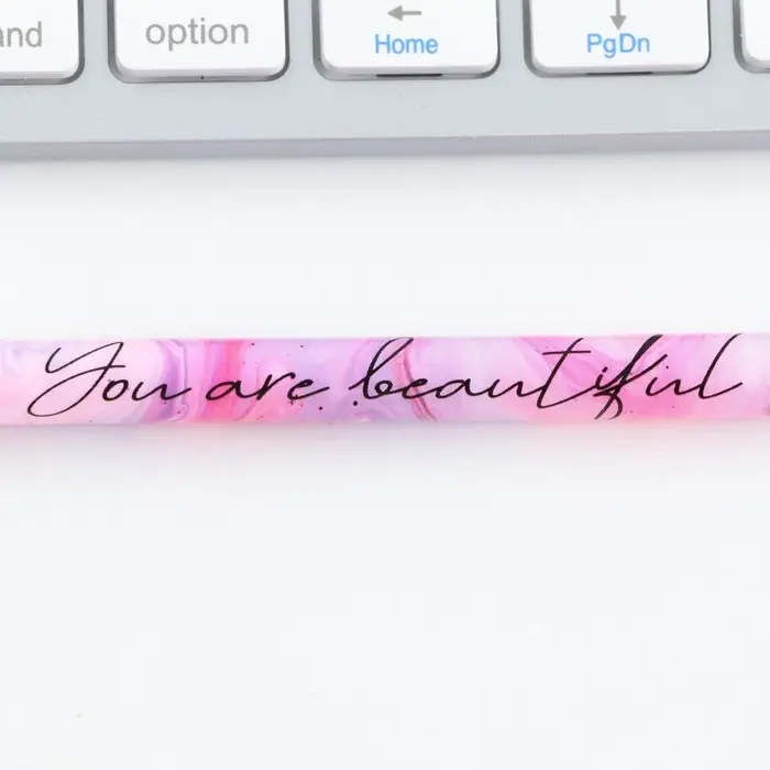 Ручка шариковая синяя паста 0.5 мм с колпачком You are beautiful пластик Ручка шариковая синяя паста 0.5 мм с колпачком You are beautiful пластик