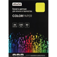 Бумага цветная Attache (зеленый интенсив), 80г, А4, 100  л