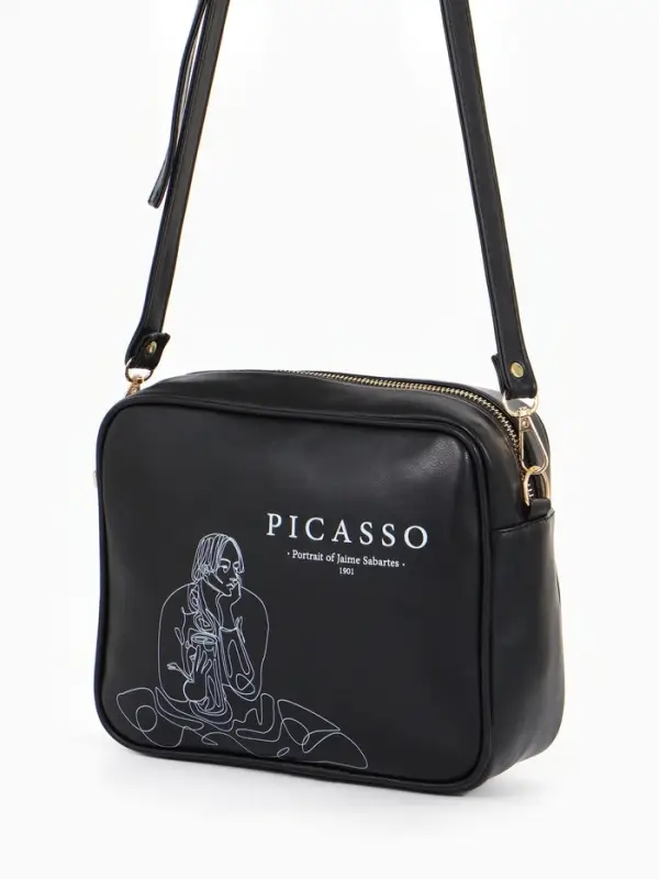 Сумка женская на молнии TEXTURA, 22&times;8&times;17 см, чёрная