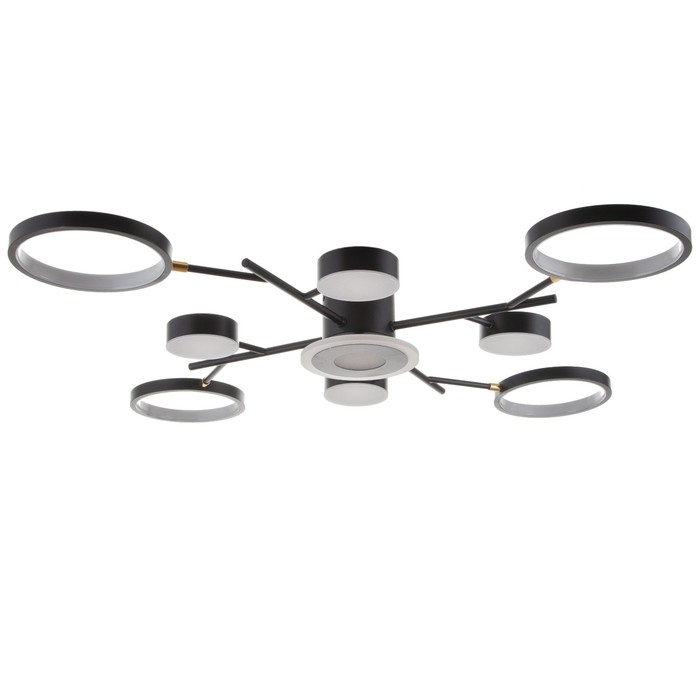 Люстра с ПДУ 2300/9BK LED 190Вт 3000-6000К черный 85х85х9 см BayerLux