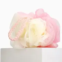 Мочалка для тела двуцветная, 30 г, цвет розовый