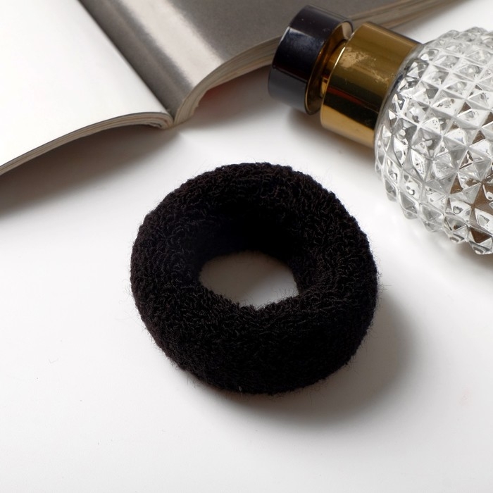 Резинка для волос Резинка для волос "Махрушка" (набор 12 шт) широкая классика, 7х2 см, чёрный