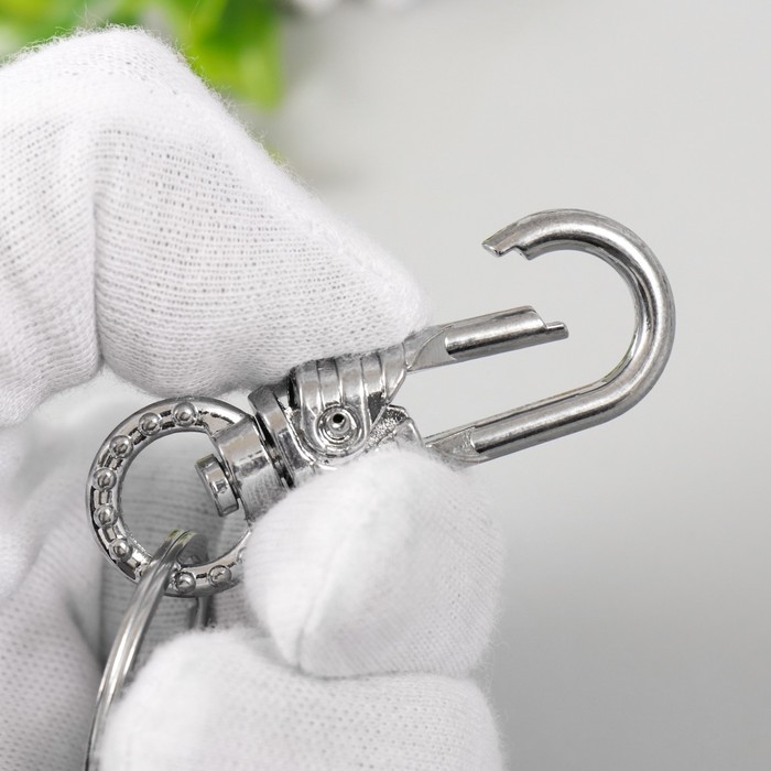 Брелок металл Брелок металл "Карабин с резьбой" 7х1,8 см