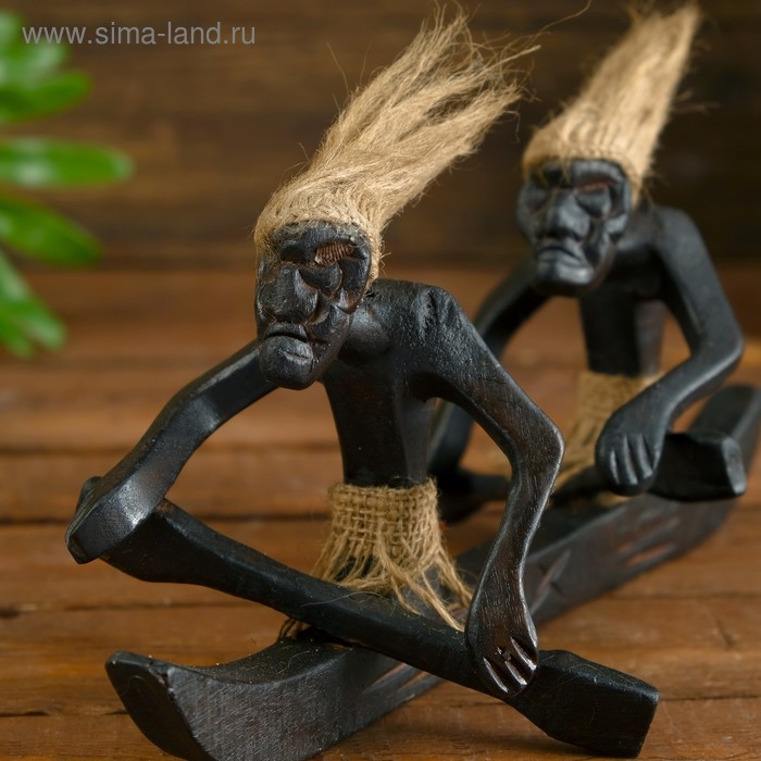 Сувенир дерево  Сувенир дерево "Аборигены на байдарке" 27 см