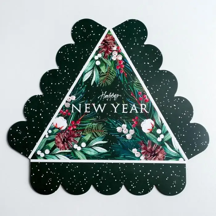 Коробка для кондитерских изделий с PVC крышкой «Happy New Year», 18 х 4 см Коробка для кондитерских изделий с PVC крышкой «Happy New Year», 18 х 4 см