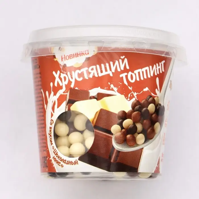 Кондитерская посыпка с мягким центром &laquo;Хрустящий топпинг&raquo;, шоколадный, микс, 80 г