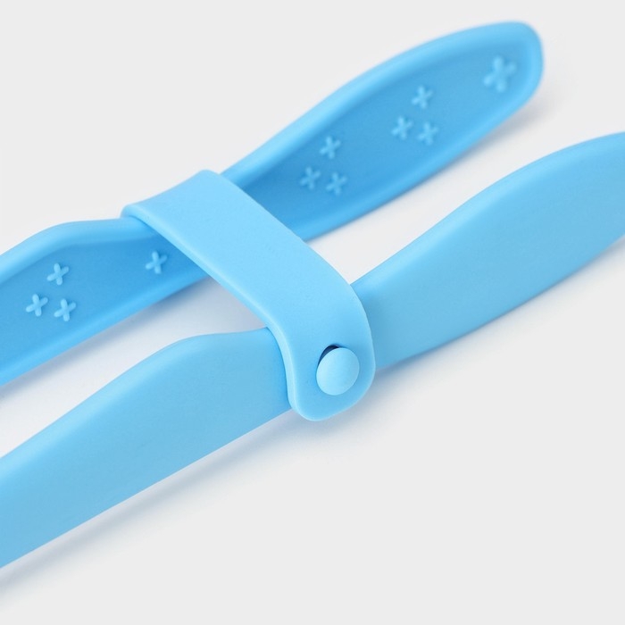 Щипцы кухонные Доляна «Дуэт», 24,5×4,5×2 см, цвет голубой Щипцы кухонные Доляна «Дуэт», 24,5×4,5×2 см, цвет голубой