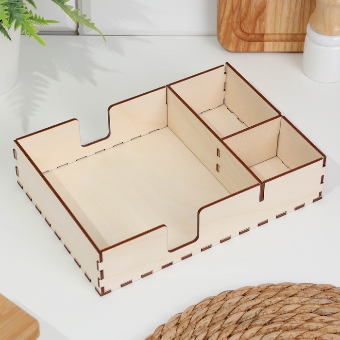 Органайзер кухонный деревянный, 22×16×4,5 см